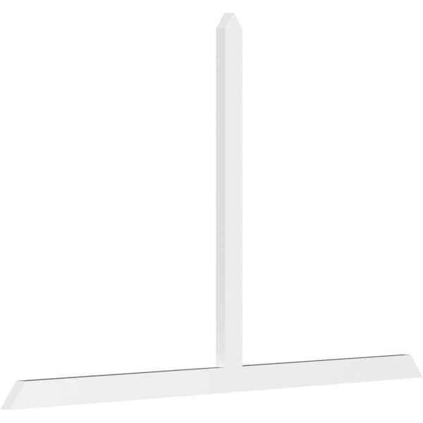 Ekena Millwork Portland Architectural Grade PVC Gable Bracket, 96"W x 60"H x 2"D x 4"F, 15/12 Pitch GBP096X60X0204POR00 - main